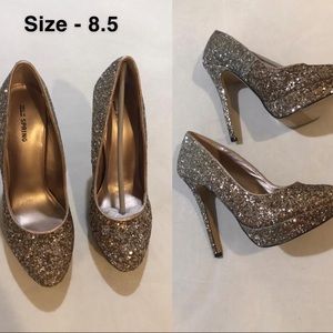 CALL IT SPRING - SILVER GUNMETAL PLATFORM PUMPS  - BRAND NEW